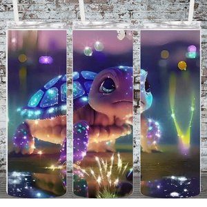 Neon Turtle 20oz Skinny Tumbler Double Insulated